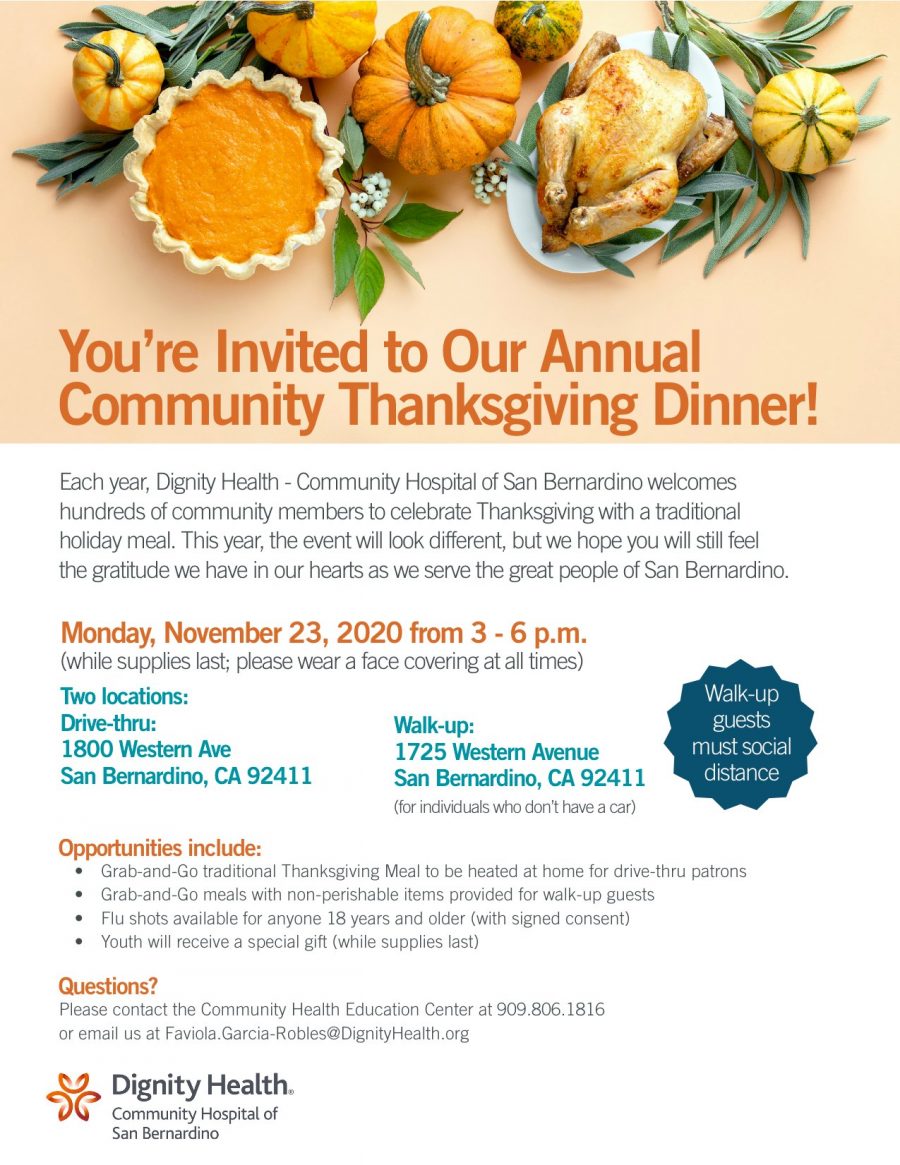 Annual Community Thanksgiving Dinner Community Health Association