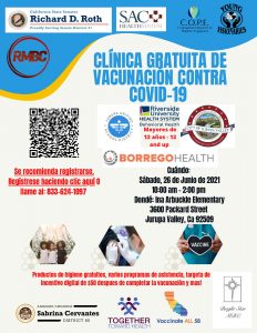 Flyer for vaccination event