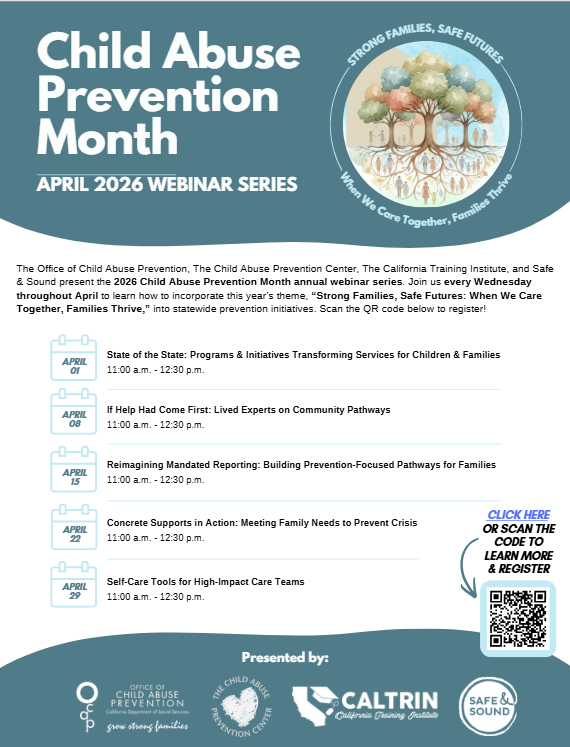 Child Abuse Prevention Month April 2026 Webinar Series - Community ...